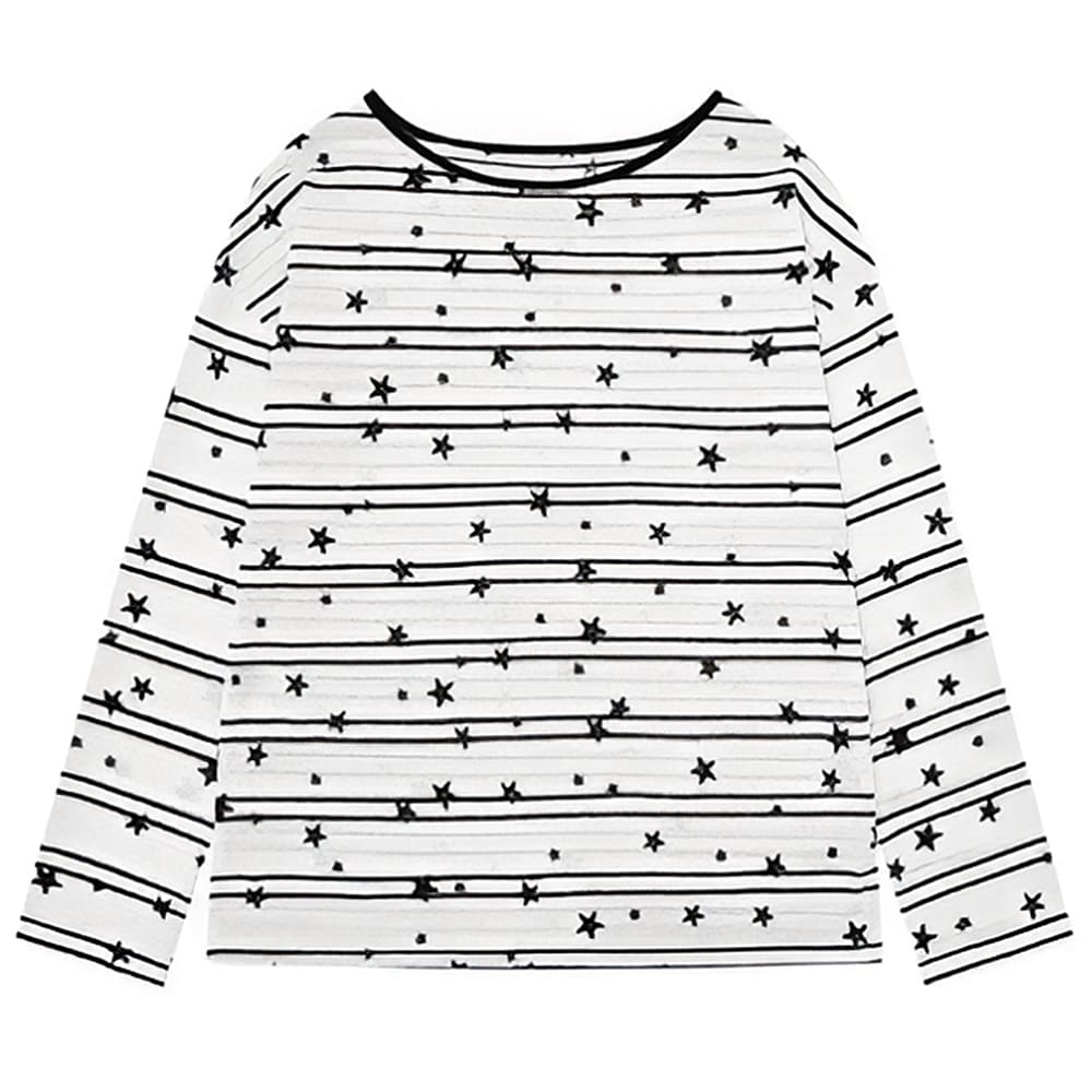 Star Print Long Sleeve T-Shirt