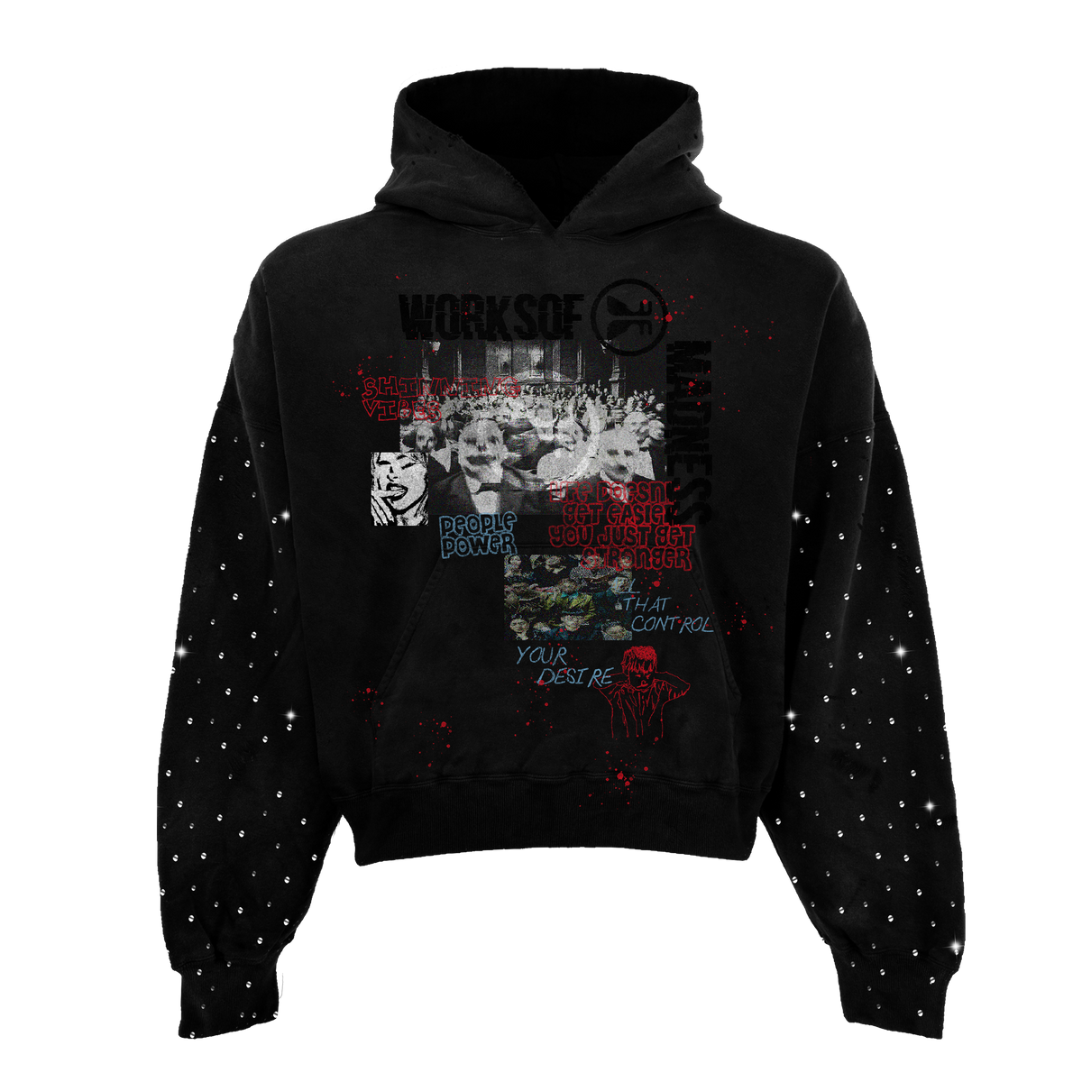 Mad Ppl Rhinestone Hoodie