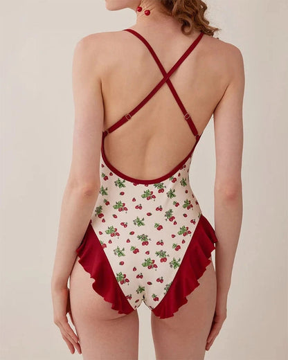 Strawberry Fields Ruffle One-Piece Swimsuit