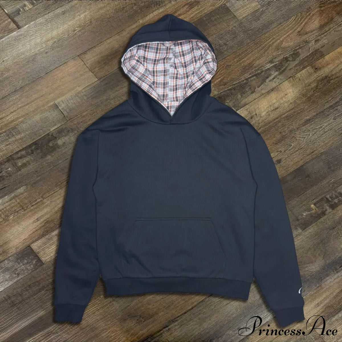 Street Style Reversible Plaid Hoodie