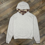 Street Style Reversible Plaid Hoodie