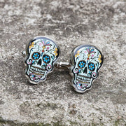 Sugar Skull Brass Cufflinks