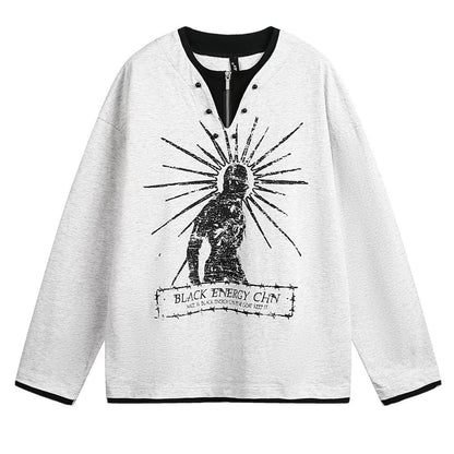 Sunburst Print Top