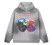 Visual Paint Faded Distress Hoodie