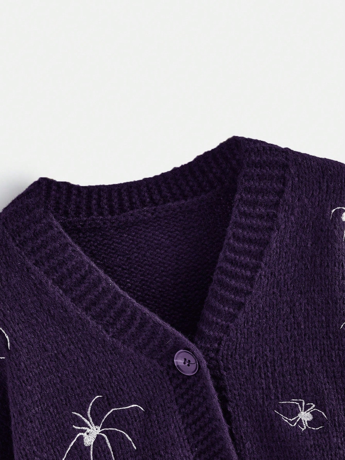 Women Gothic Spider Embroidered Cardigan