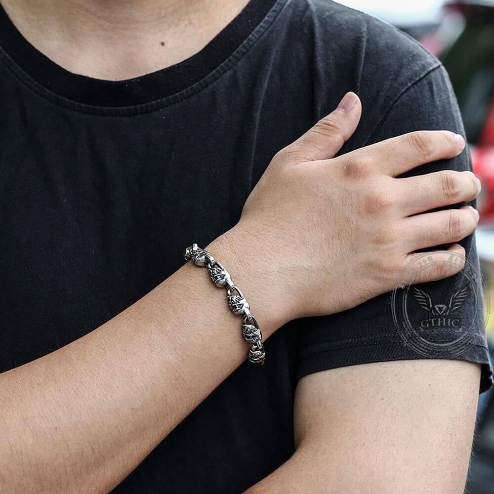 Vampire Skull Stainless Steel Bracelet