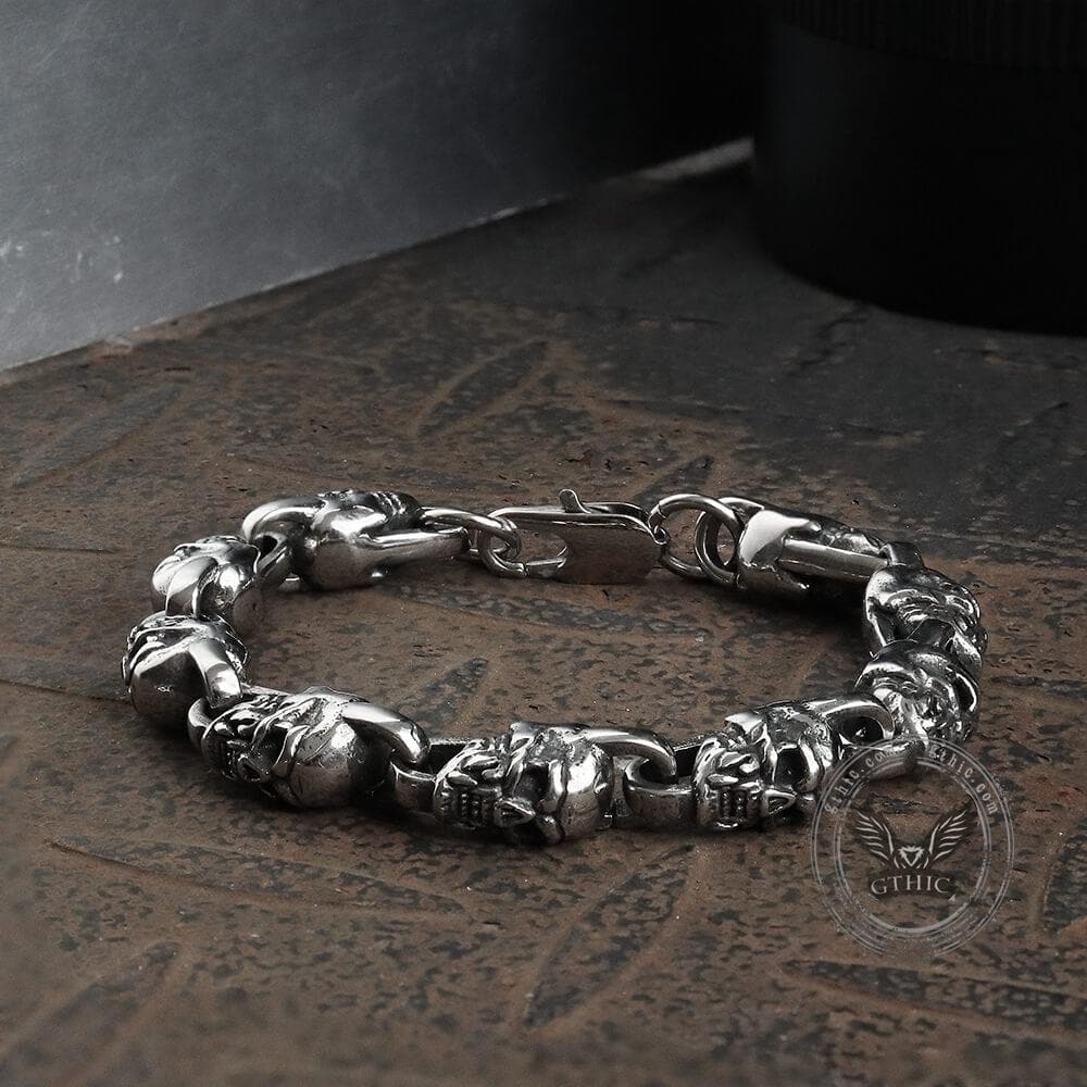 Vampire Skull Stainless Steel Bracelet