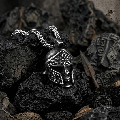 Viking Warrior Helmet Stainless Steel Skull Pendant