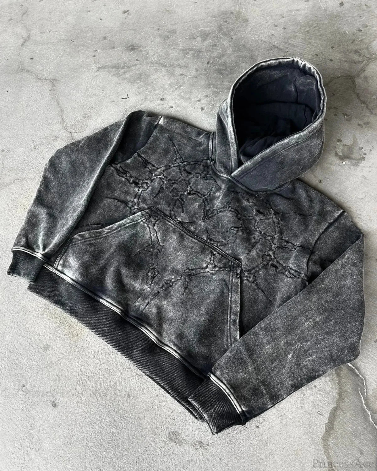 Vintage Embroidery Oversized Hoodie