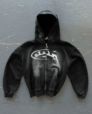 Vintage Wash Zip Up Hoodie