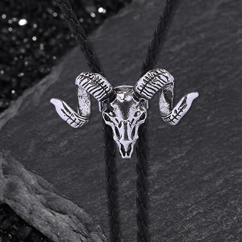 Vintage Cow Skull Alloy Bolo Tie
