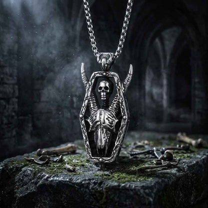 Vintage Skull Ram's Head Stainless Steel Pendant