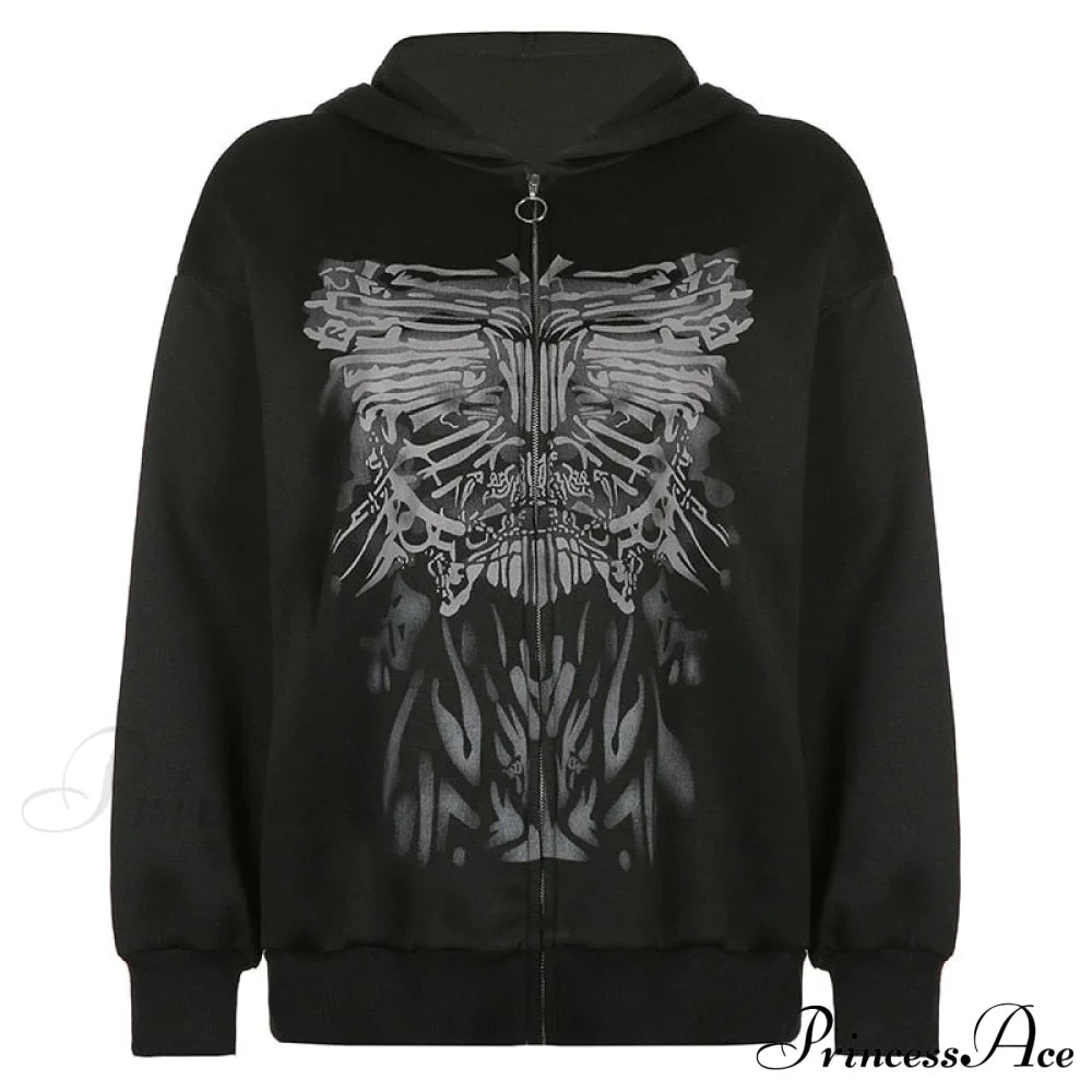 Y2K Butterfly Print Hoodies