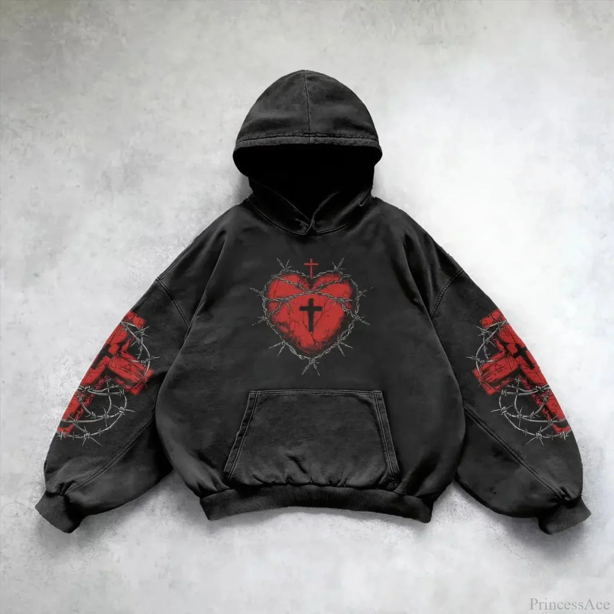Y2K Mysterious Patchwork Zipper Hoodie