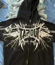 Y2K Mysterious Visual Zipper Hoodie