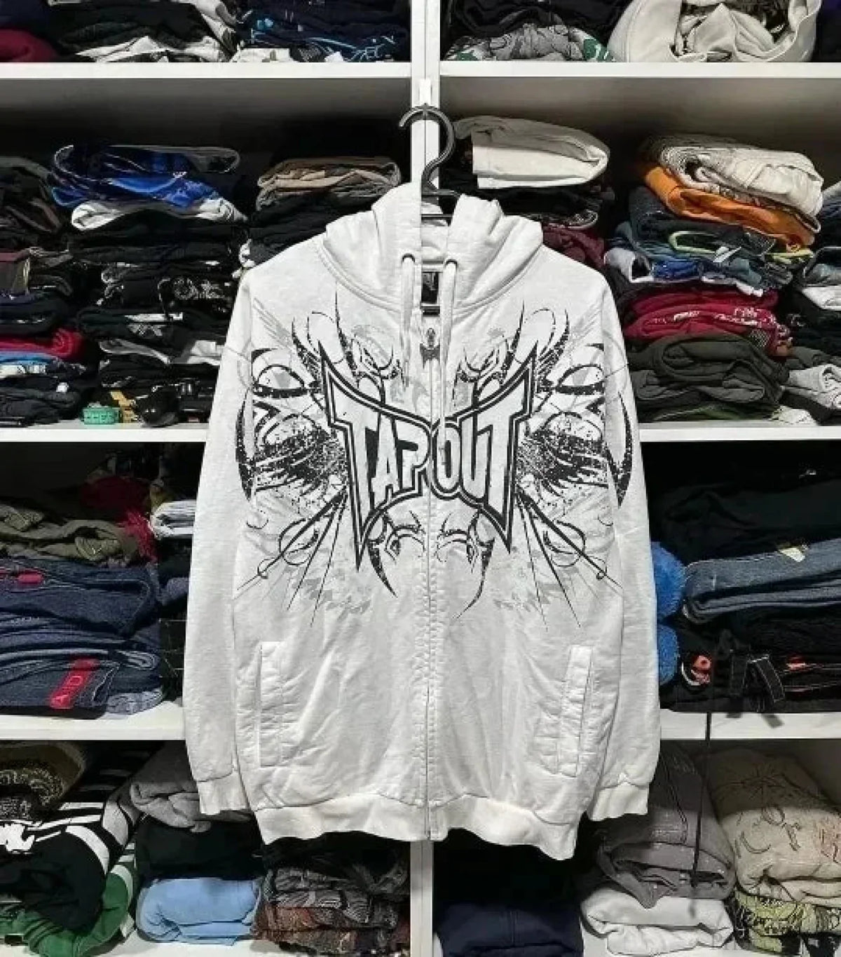 Y2K Mysterious Visual Zipper Hoodie