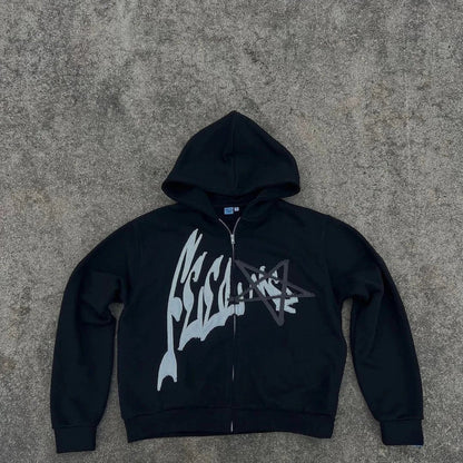 Y2K Retro Letter Hoodie