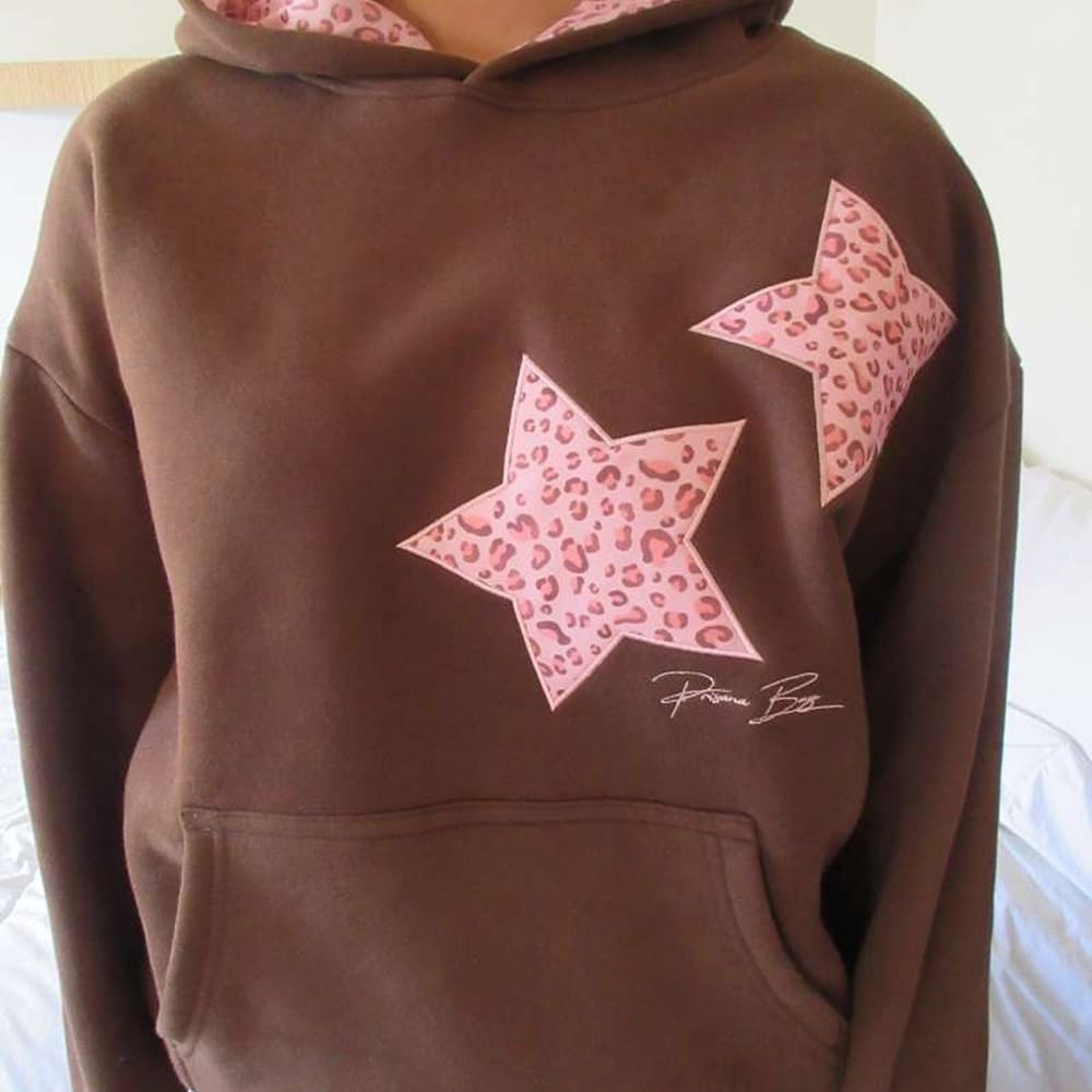 Y2K Leopard Star Hoodie