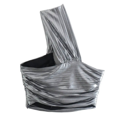 High Fashion Silver Top