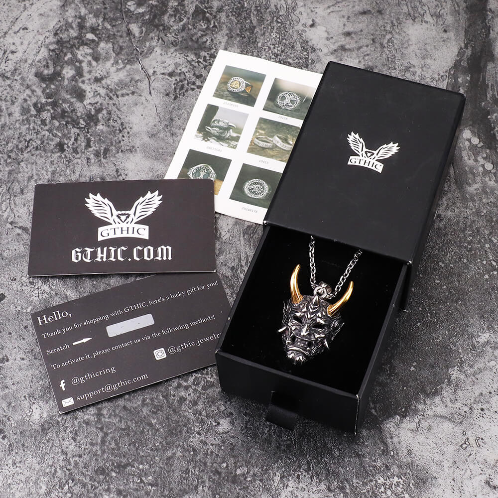 Yokai Oni Stainless Steel Pendant