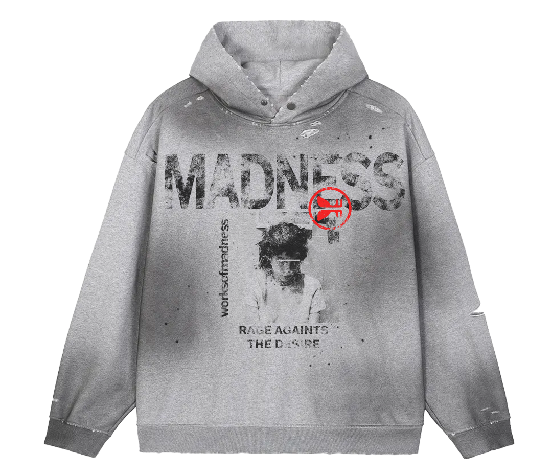 Rage Faded Distress Hoodie